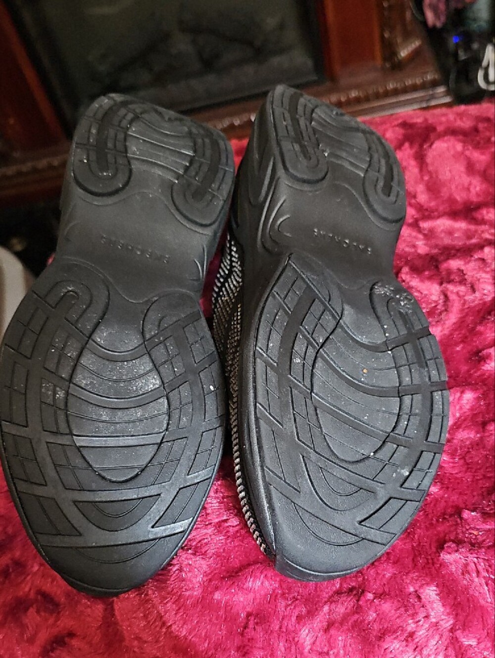 Skechers Black Sneakers with Iridescent Rhinestones - Picture 7 of 13